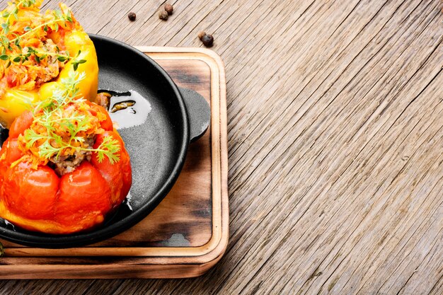 Stuffed pepper with meat