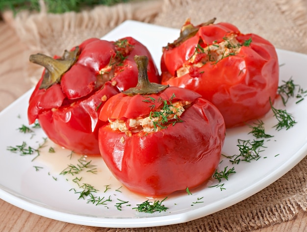 Photo stuffed peppers