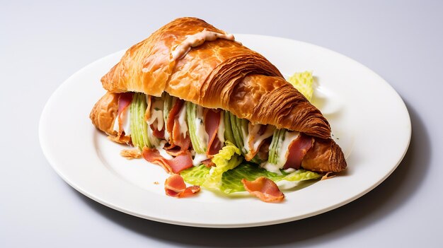 Stuffed whole wheat croissant