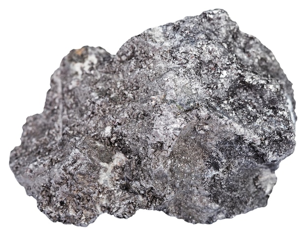 Stuk van grafiet minerale steen geïsoleerd
