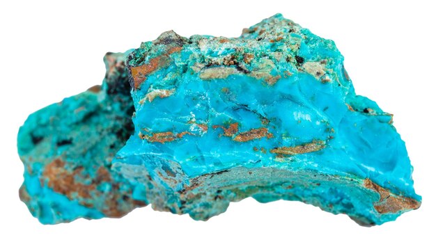 Stukje blauwe Chrysocolla minerale edelsteen