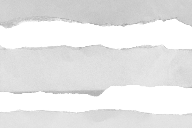 stukjes gescheurd papier op witte achtergrond met kopieerruimte voor tekst