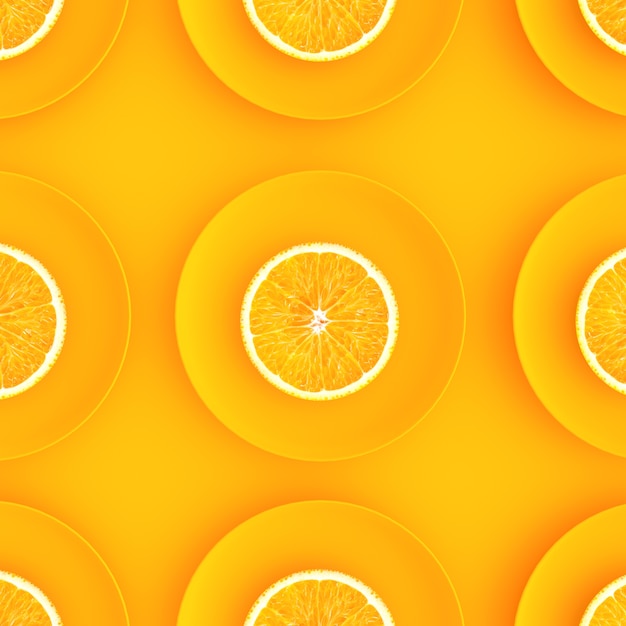 stukjes sinaasappel op de plaat oranje kleur