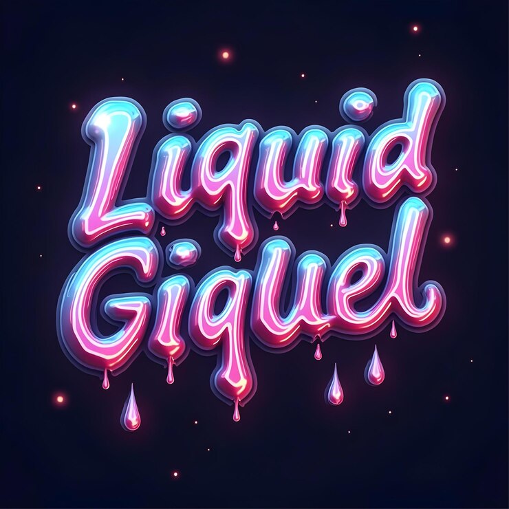 Photo stunning 3d liquid typography neon text effects for modern design