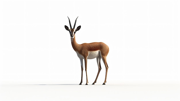A stunning 3D rendering of a graceful gazelle exquisitely captured in super detail With its elegant pose and lifelike textures this artwork brings natures beauty to life Perfect for add