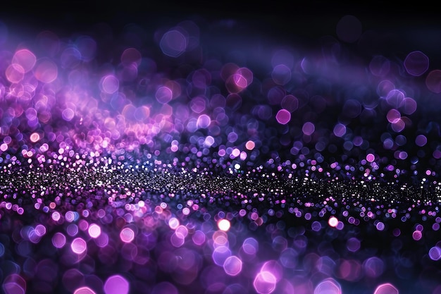 Stunning Abstract Purple Glitters on Dark Background