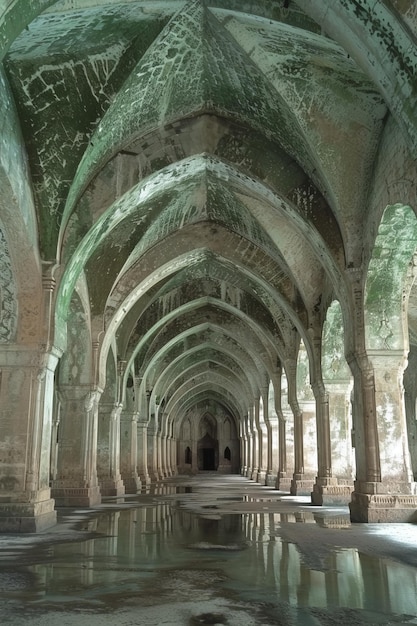 Photo the stunning architecture of the jama masjid in champaner india