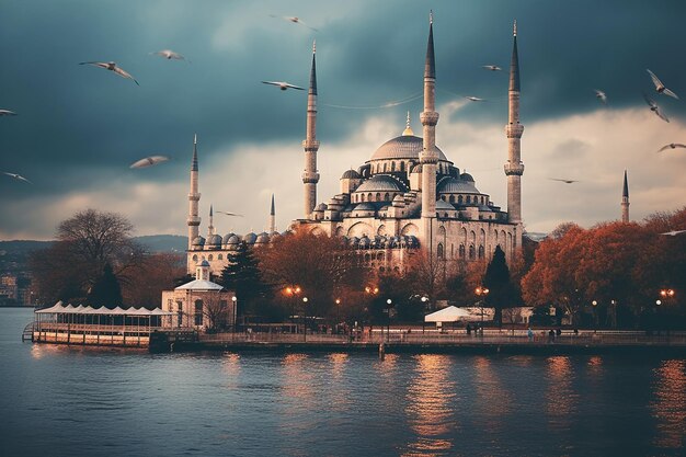 The stunning architecture of the Sultan Ahmed Mosque in Istanbul