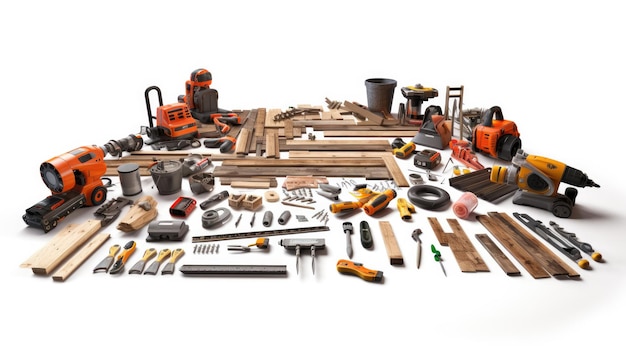 A stunning arrangement of various tools on a table poised to bring creative visions to life