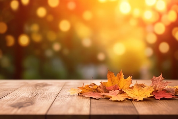 黄色い葉で飾られ,日光に浴びている壮大な秋の風景