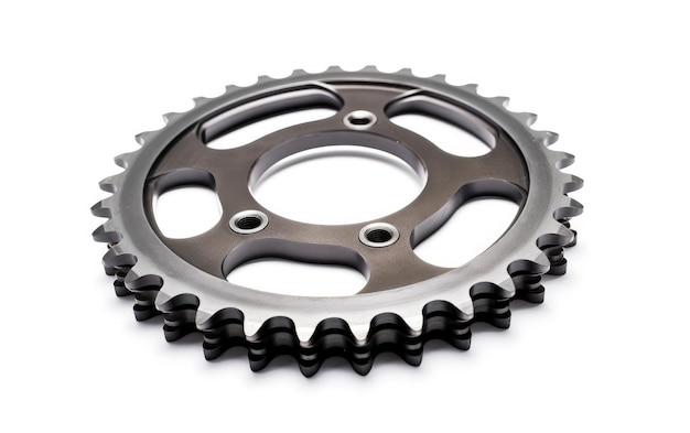 Stunning Circular Motorcycle Sprocket Tool Isolated on White Background