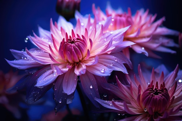 Stunning close up photo of enchanting flowers in abstract nature design