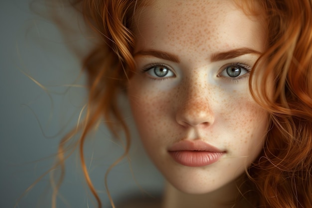 Stunning Closeup Portrait Showcasing A Womans Radiant Beauty With Lustrous Hair And Vibrant Skin