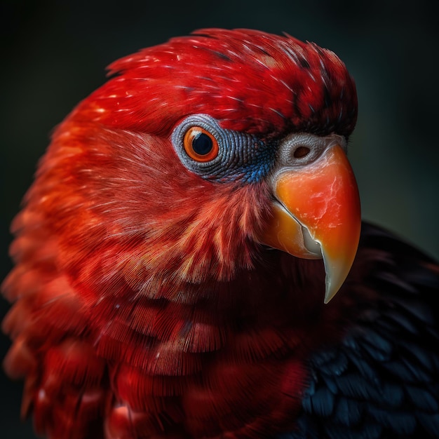 Stunning colorful bird portrait illustration made with Generative AI