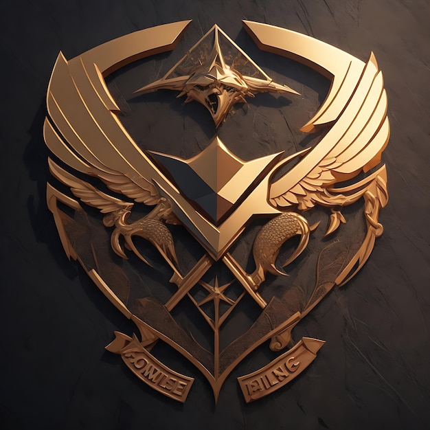 A stunning and commanding logo evoking power and military precision