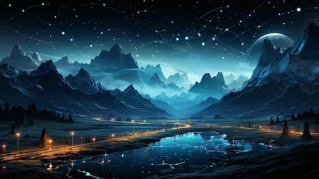 Premium Photo | Stunning Constellations in the Night Sky