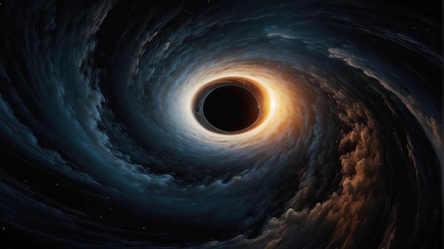 Stunning depiction of a black hole in space