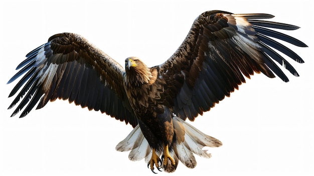 A stunning depiction of a majestic eagle captured in mesmerizing 3D style brought to life with exceptionally realistic rendering This aweinspiring artwork showcases the strength and grace