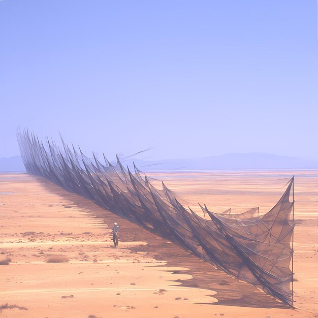 Photo stunning desert art installation