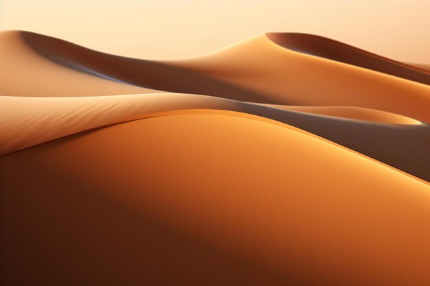 Foto uno splendido paesaggio desertico con dune di sabbia ondulate che si estendono fin dove l'occhio può vedere