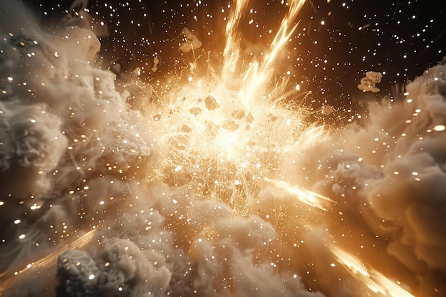 Фото Удивительный взрыв алмазной пыли с блестящими искрами