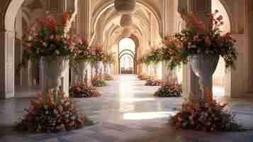 Photo the stunning floral arrangements in the mosques