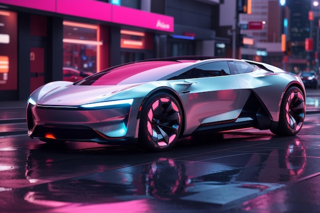 Photo a stunning futuristic concept car