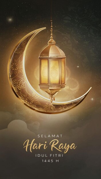 A stunning greeting card for Selamat Hari Raya Idul Fitri 1445 H