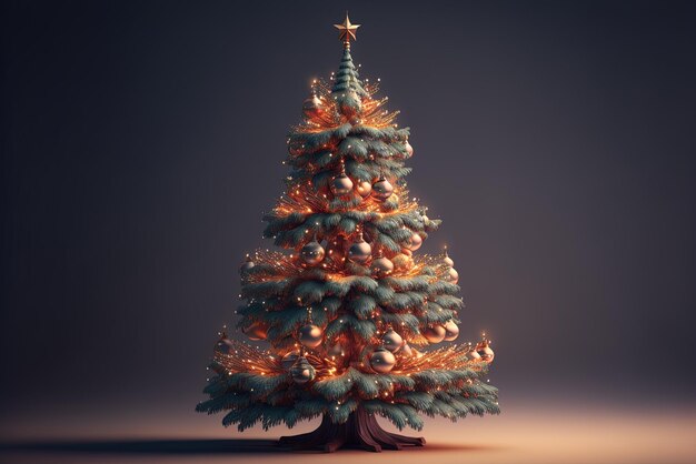 stunning holiday tree ornaments a raster image