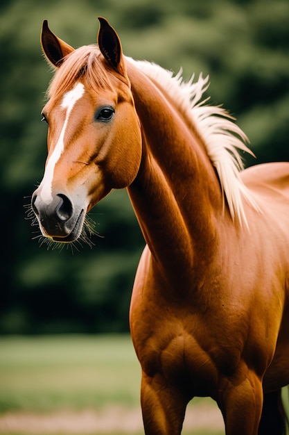 Stunning Horse Portrait Amidst Breathtaking Natural Scenery