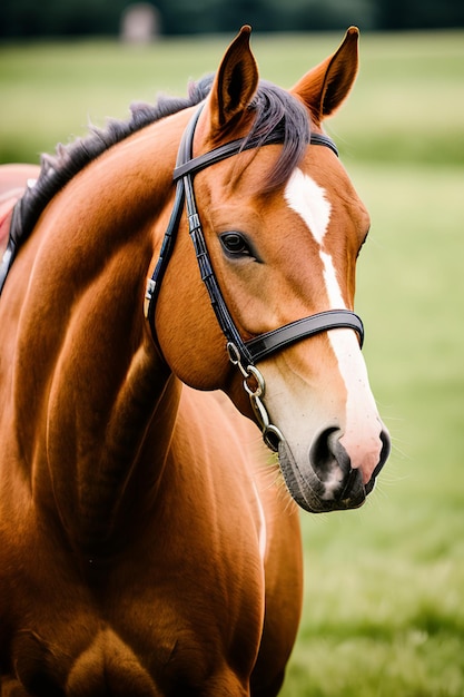 Stunning Horse Portrait Amidst Breathtaking Natural Scenery