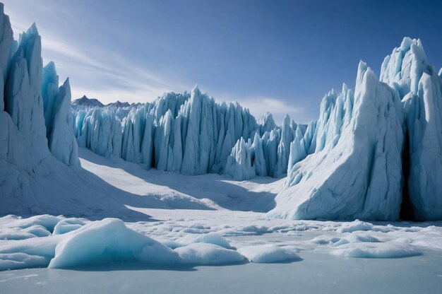 A stunning icy glacier landscape