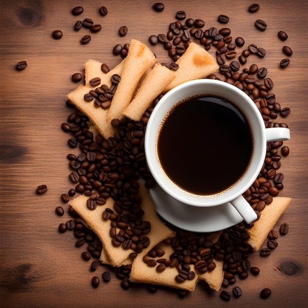 Потрясающее изображение кофейной чашки для обоев и фона международного дня кофе