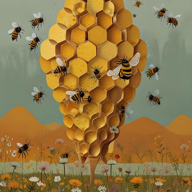 자연 에서 매력적 인 벌 들 의 놀라운 사진 들