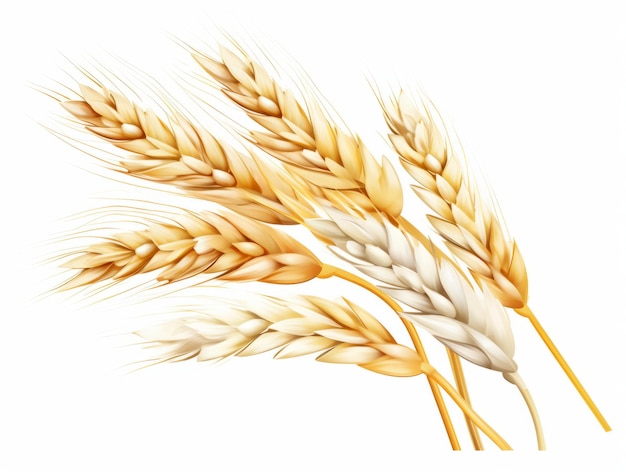 Photo stunning isolated white wheat ears pure symbol of nature's bounty