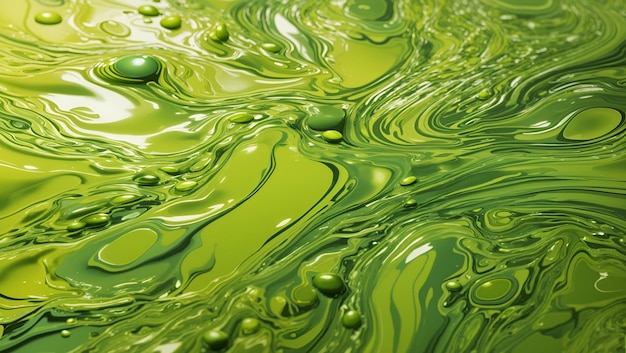 A stunning lime color liquid abstract background design wallpaper