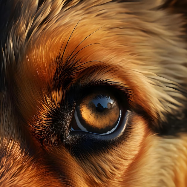 Photo stunning macro photography capturing the beauty of a dog's eye