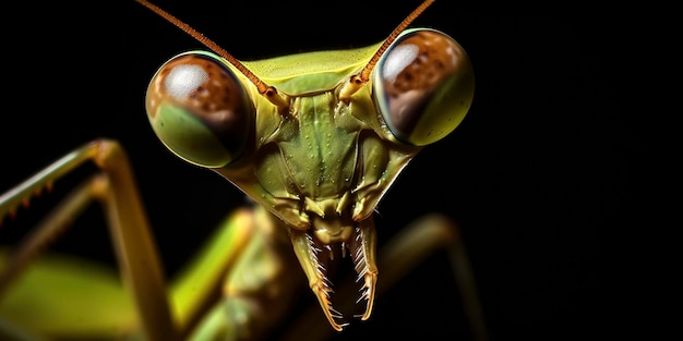 写真 野生のカマキリの見事なマクロ写真 ジェネレーティブ ai