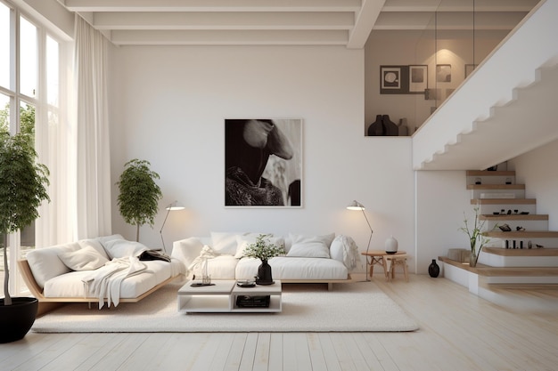 Stunning minimal living room interior design