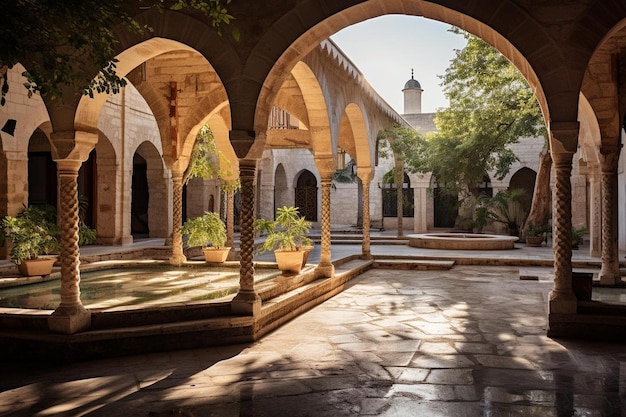 Stunning Mosque Courtyard Oasis