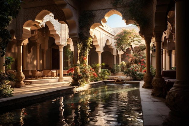 Stunning Mosque Courtyard Oasis