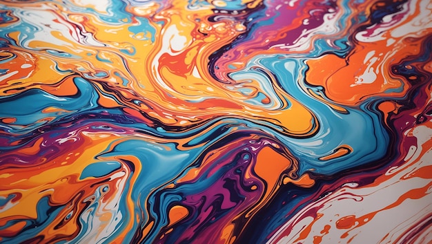 A stunning multi color liquid abstract background design wallpaper