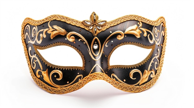 Foto una splendida maschera da carnevale d'opera che aggiungerà un tocco di eleganza e mistero a qualsiasi progetto questa maschera splendidamente realizzata presenta dettagli intricati e colori vivaci perfetti per la maschera