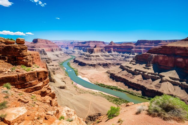 Stunning overlook of the grand canyon usa