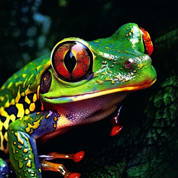 Stunning Photo Of A Tropical Treefrog Vibrant Lar