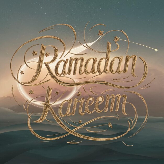 A stunning photograph of the phrase ramadan kareem