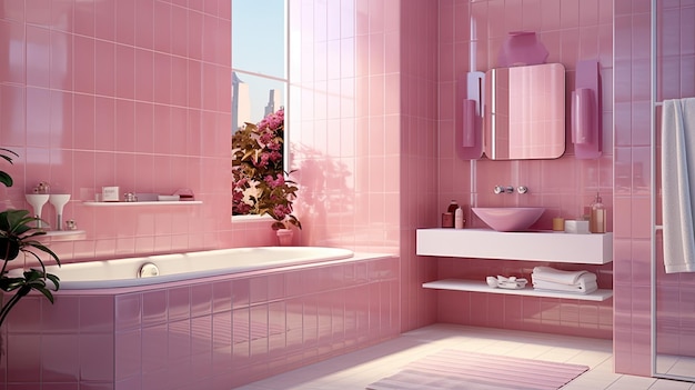 Stunning pink tile