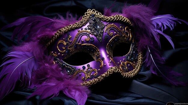 Stunning purple masquerade mask