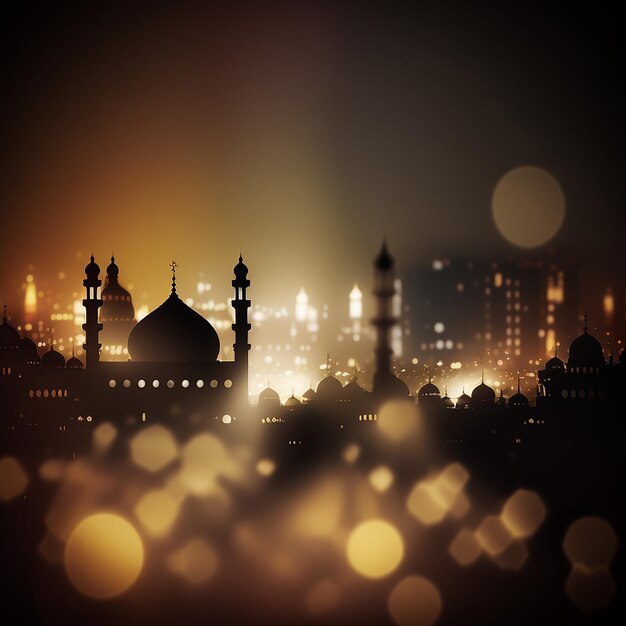 Stunning ramadan background with mecca Generative AI