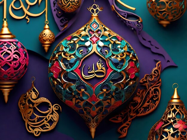 Stunning Ramadan ornaments ai genarated